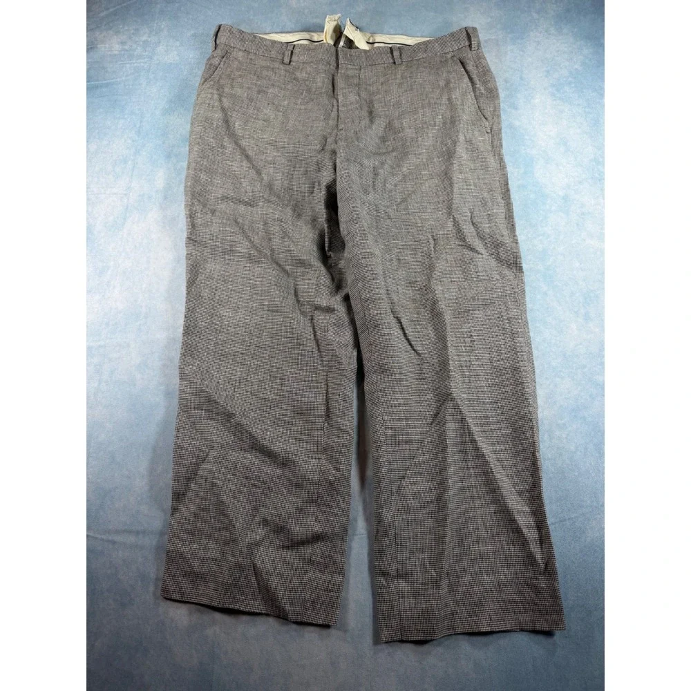 Brooks Brothers Trousers Mens W36 Brown Good Baird McNutt Irish Linen Fitzgerald